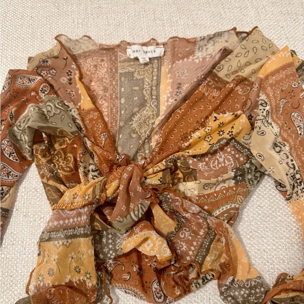 Bear Dance Patchwork Skirt Set in Brown and Tan - Picture 3 of 3